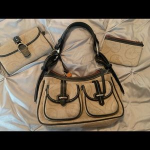 Dooney and Bourke handbag, wallet and wristlet